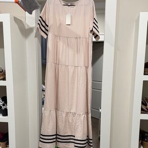 Elegant Striped Maxi Dress